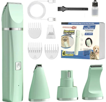 4X Professional Cordless Pet Clippers & Grooming Trimmer Ki