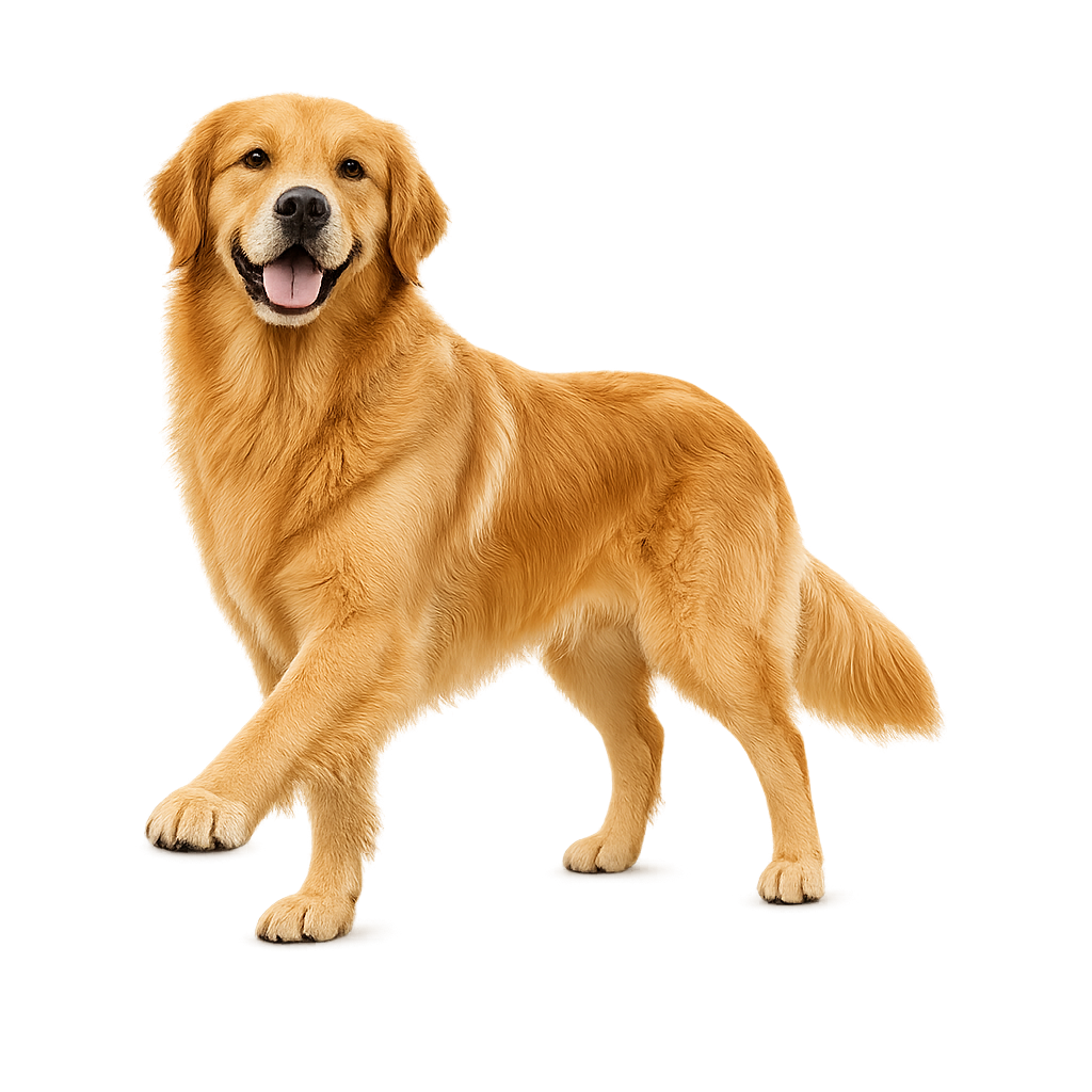 WoofMeow Golden Retriever mascot