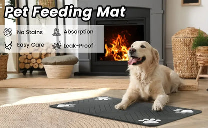 Quick-Dry Pet Feeding Mat