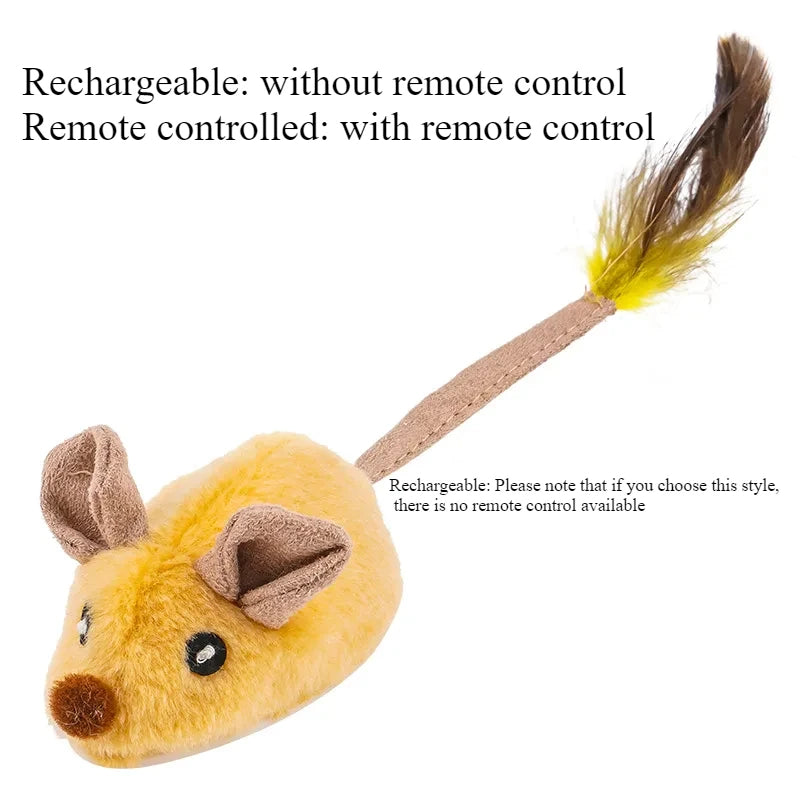 4-Way Remote Control Flocking Mouse Toy