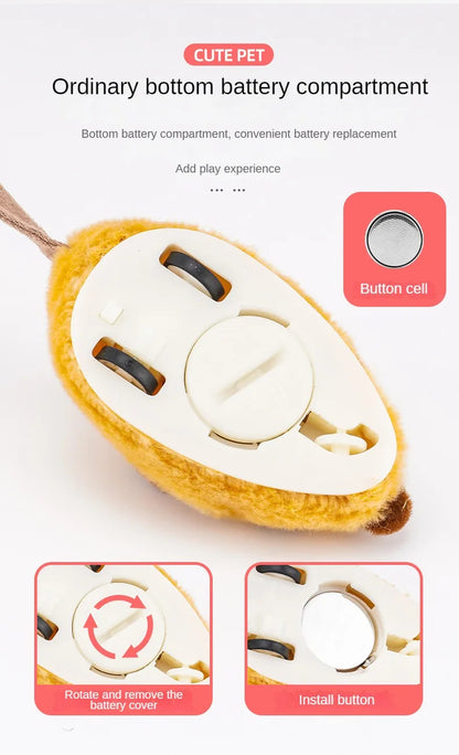 4-Way Remote Control Flocking Mouse Toy