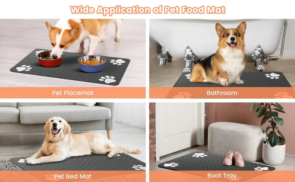 Quick-Dry Pet Feeding Mat